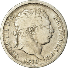 Monnaie, Grande-Bretagne, George III, Shilling, 1816, B+, Argent, KM:666