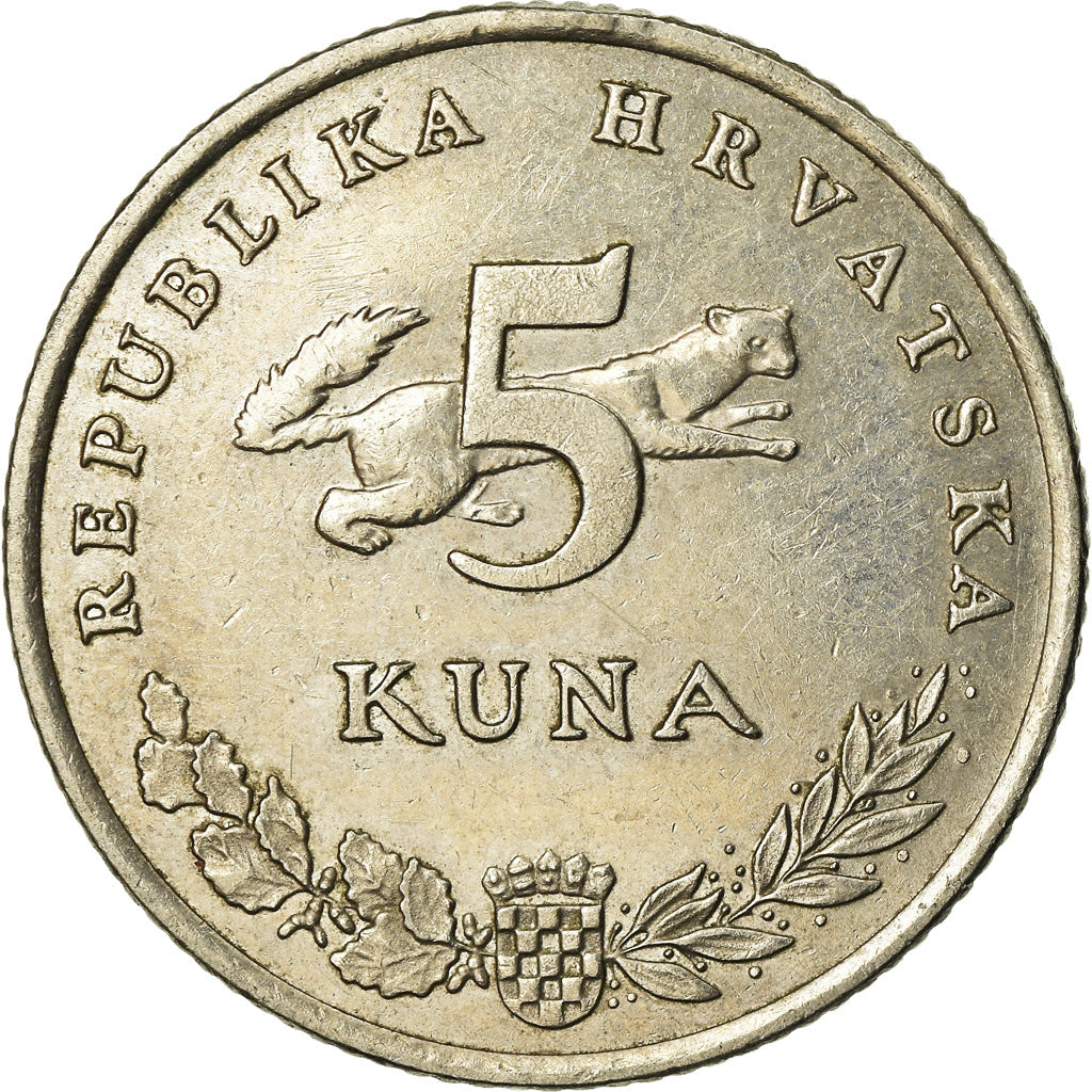 Moneda, Croacia, 5 Kuna, 2000, MBC, Cobre - níquel - cinc, KM:23