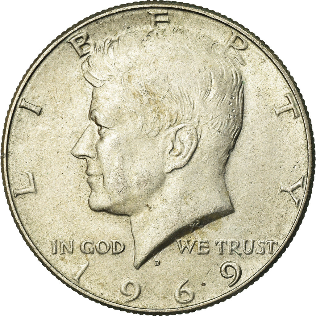 Coin, United States, Kennedy Half Dollar, Half Dollar, 1969, U.S. Mint, Denver