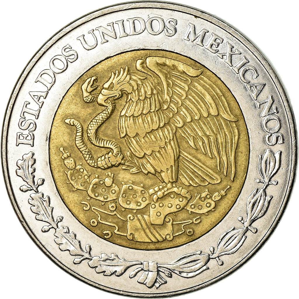 Coin, Mexico, 5 Pesos, 2005, Mexico City, EF(40-45), Bi-Metallic, KM:605