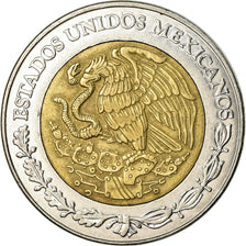 Coin, Mexico, 5 Pesos, 2005, Mexico City, EF(40-45), Bi-Metallic, KM:605