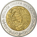 Coin, Mexico, 5 Pesos, 2005, Mexico City, EF(40-45), Bi-Metallic, KM:605
