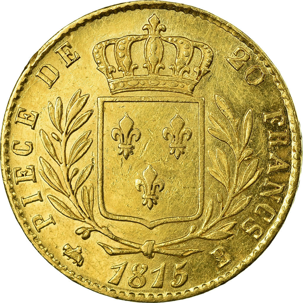Münze, Frankreich, Louis XVIII, Louis XVIII, 20 Francs, 1815, Rouen, VZ, Gold