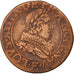 FRANCE, Double tournois, buste juvénile au col fraisé , Double Tournois, 1633, T