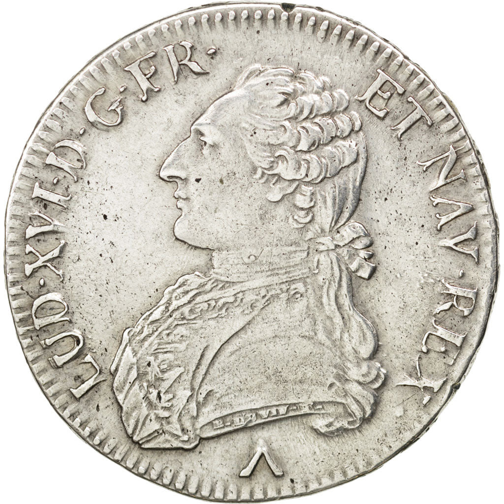 FRANCE, Écu aux branches d'olivier, ECU, 1776, Lille, KM #564.16, AU(50-53), ...