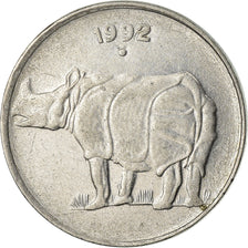 Coin, INDIA-REPUBLIC, 25 Paise, 1992, EF(40-45), Stainless Steel, KM:54