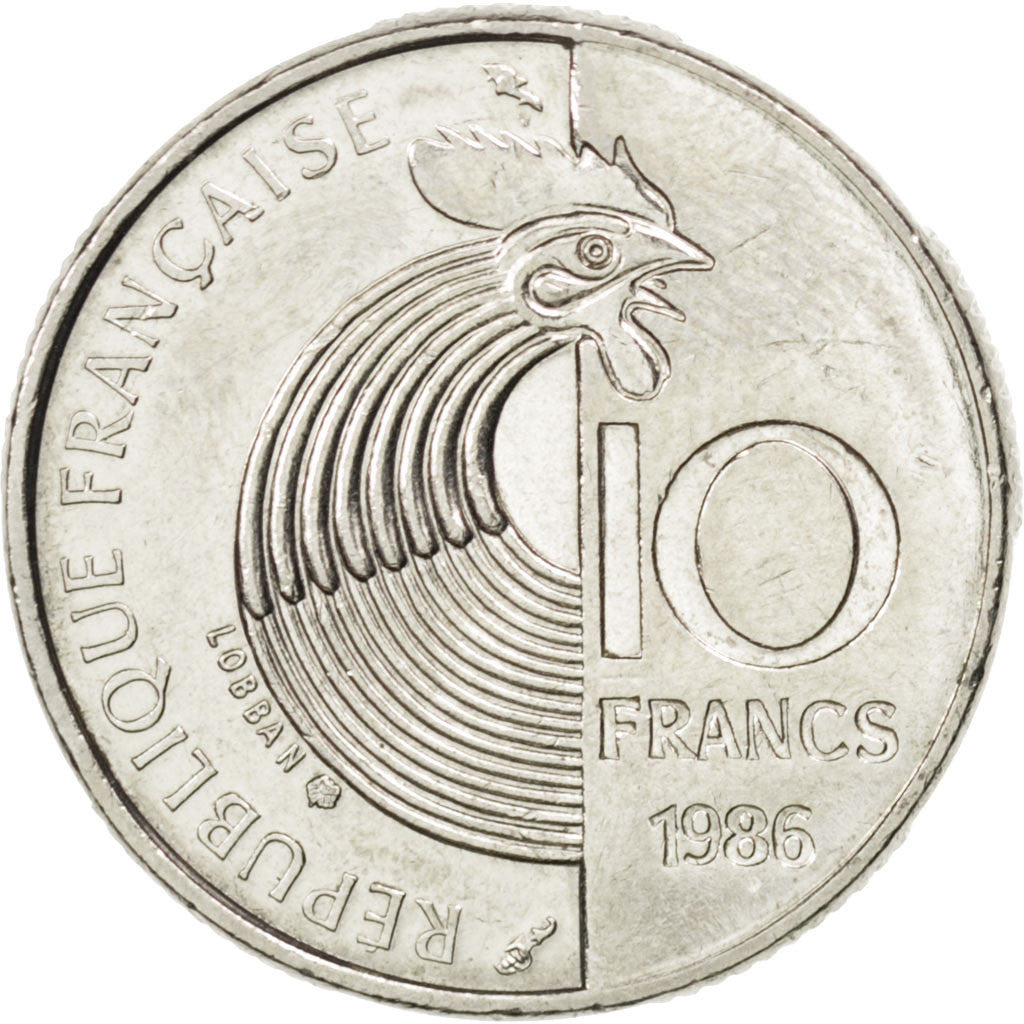 Coin, France, Schumann, 10 Francs, 1986, AU(55-58), Nickel, KM:958, Gadoury:825
