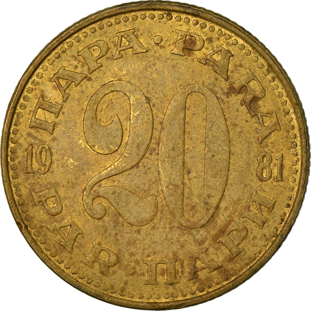 Coin, Yugoslavia, 20 Para, 1981, VF(30-35), Brass, KM:45