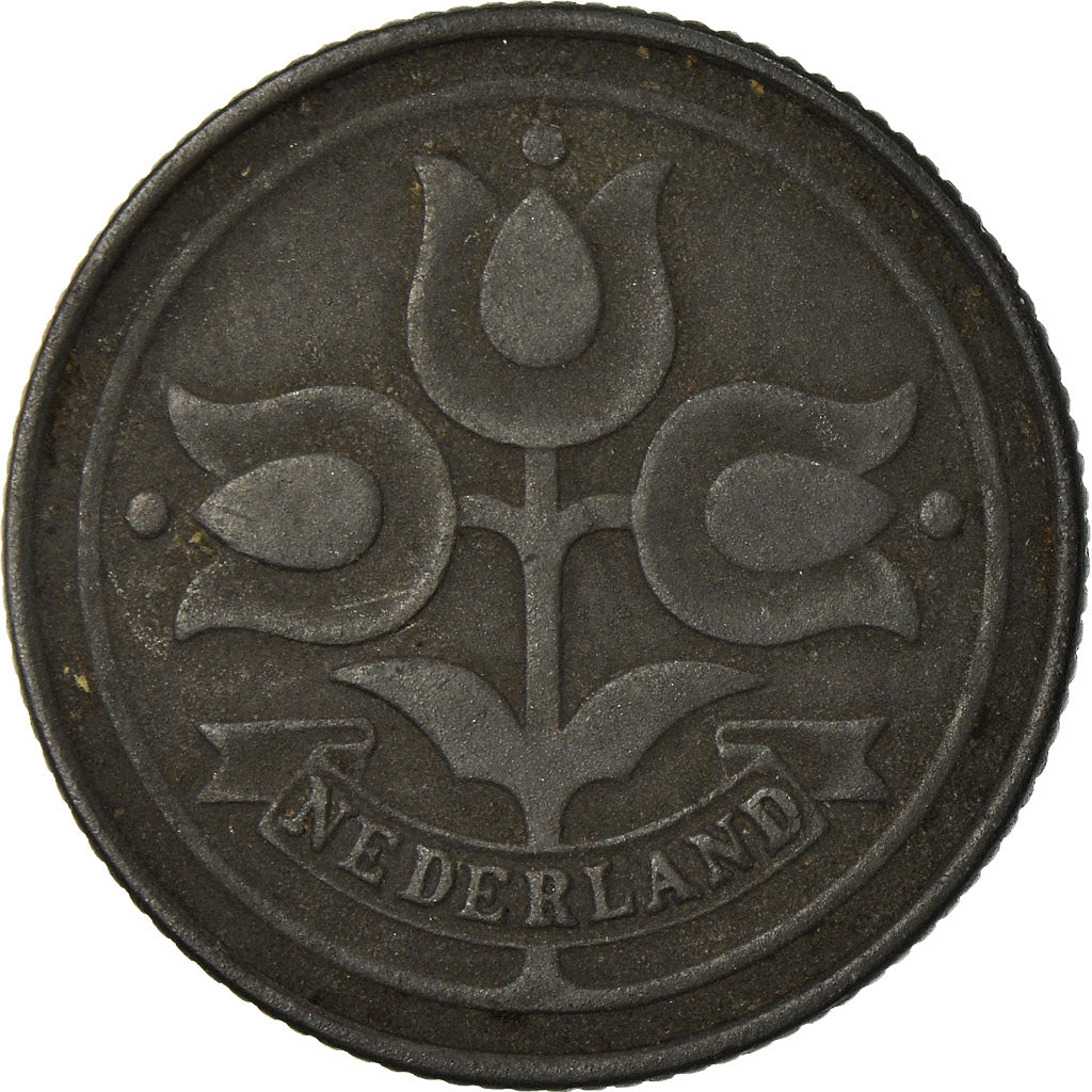 Coin, Netherlands, Wilhelmina I, 10 Cents, 1943, EF(40-45), Zinc, KM:173