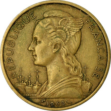 Coin, FRENCH AFARS & ISSAS, 20 Francs, 1968, Paris, EF(40-45), Aluminum-Bronze