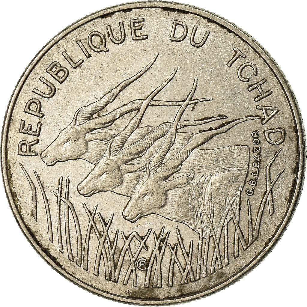 Coin, Chad, 100 Francs, 1971, Paris, EF(40-45), Nickel, KM:2