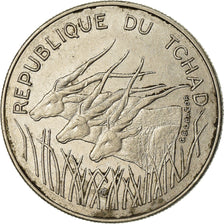 Coin, Chad, 100 Francs, 1971, Paris, EF(40-45), Nickel, KM:2