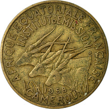 Coin, Cameroon, 10 Francs, 1958, VF(30-35), Aluminum-Bronze, KM:11