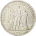 FRANCE, Hercule, 5 Francs, 1874, Paris, KM #820.1, VF(30-35), Silver, Gadoury...