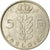 Moneda, Bélgica, 5 Francs, 5 Frank, 1977, EBC, Cobre - níquel, KM:135.1
