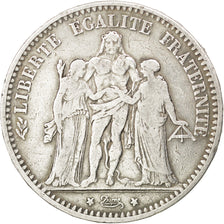 FRANCE, Hercule, 5 Francs, 1874, Bordeaux, KM #820.2, VF(30-35), Silver,...