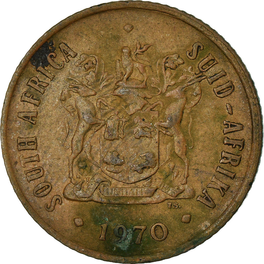 Münze, Südafrika, 2 Cents, 1970, S+, Bronze, KM:83
