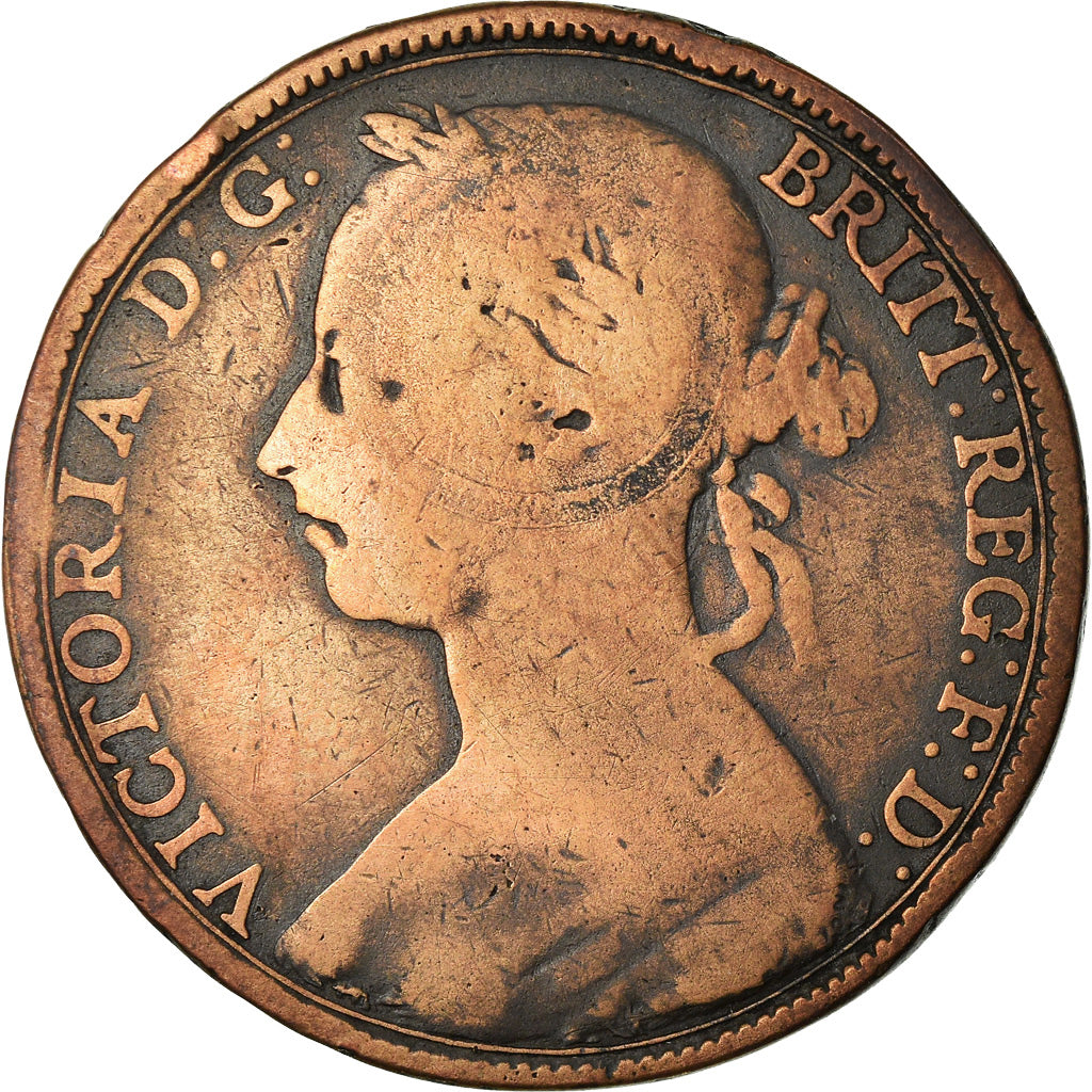 Monnaie, Grande-Bretagne, Victoria, Penny, 1890, TB, Bronze, KM:755