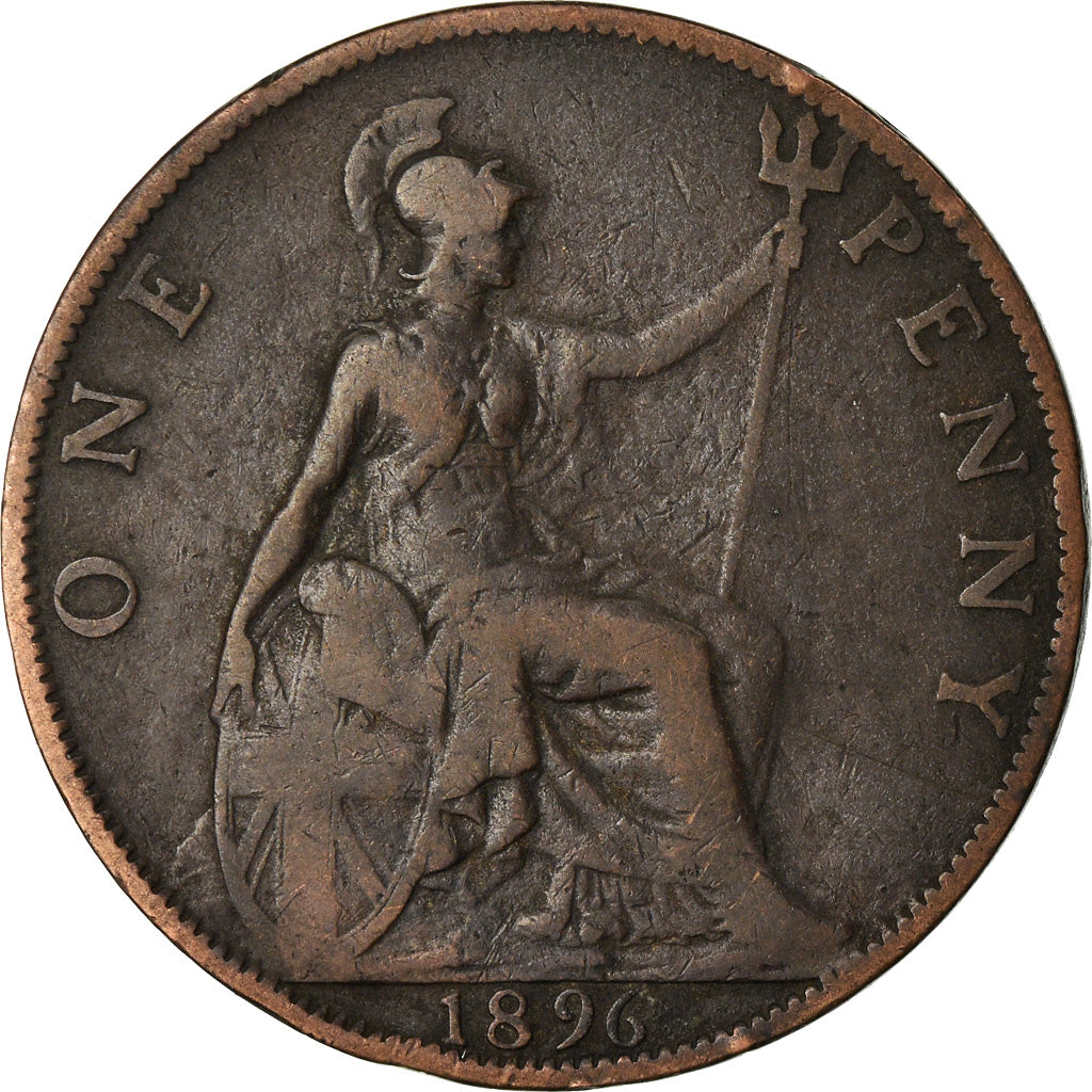 Moneta, Gran Bretagna, Victoria, Penny, 1896, B+, Bronzo, KM:790