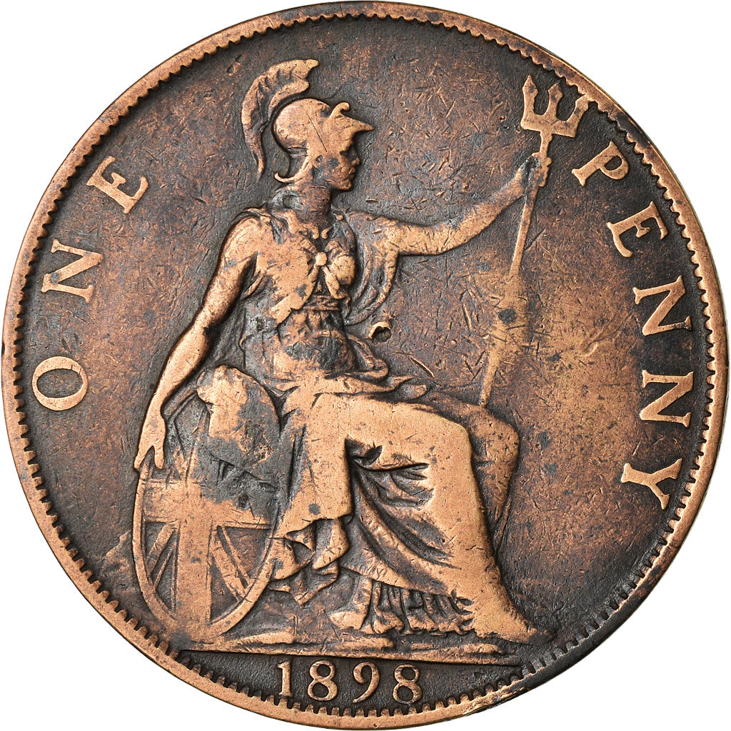 Münze, Großbritannien, Victoria, Penny, 1898, S+, Bronze, KM:790