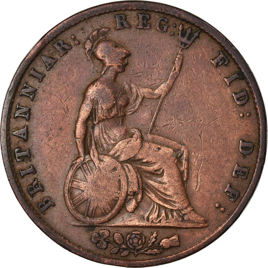 Coin, Great Britain, Victoria, 1/2 Penny, 1844, EF(40-45), Copper, KM:726