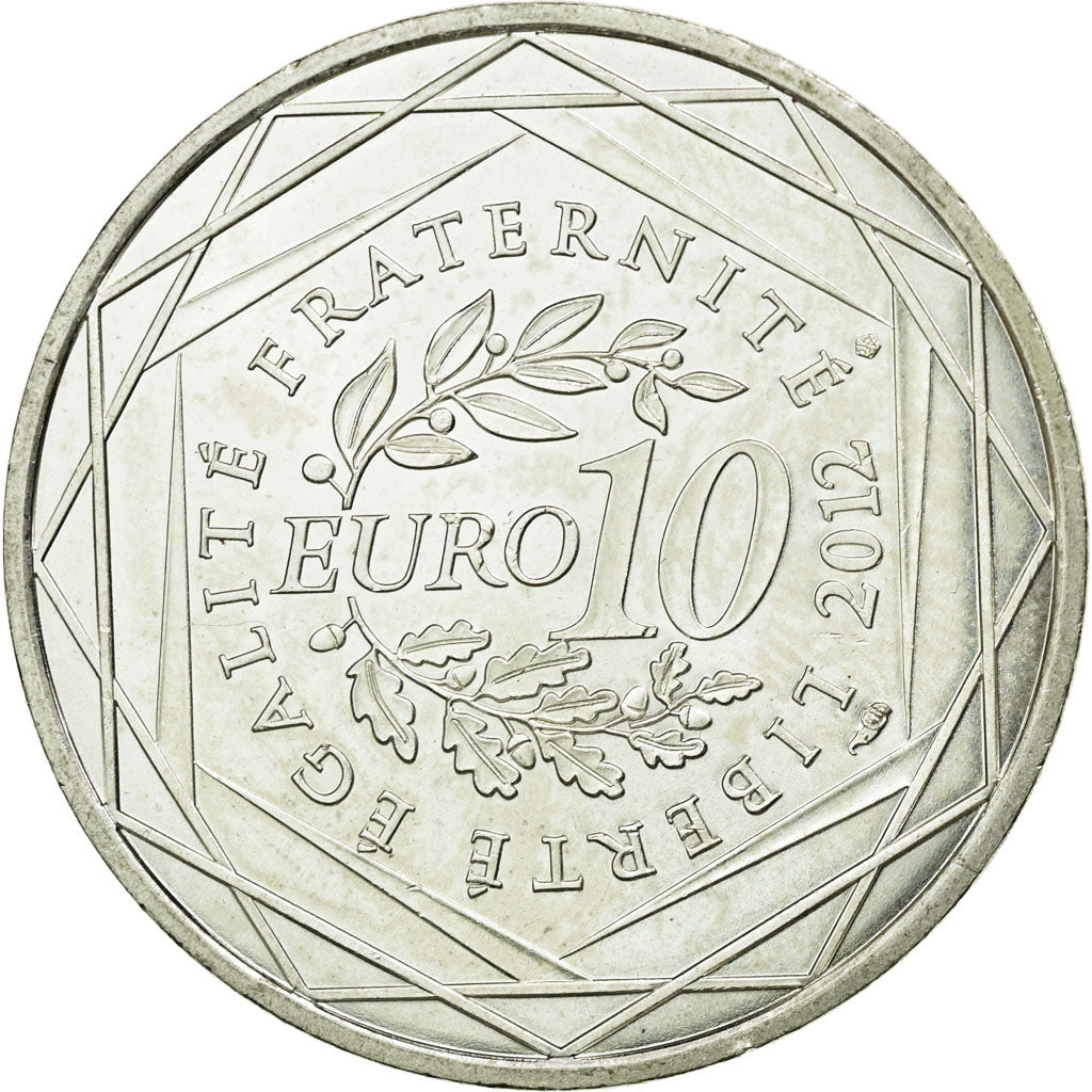 Coin, France, 10 Euro, 2012, AU(55-58), Silver, KM:1879