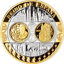 Spain, Medal, Euro, Europa, Politics, Society, War, MS(65-70), Silver
