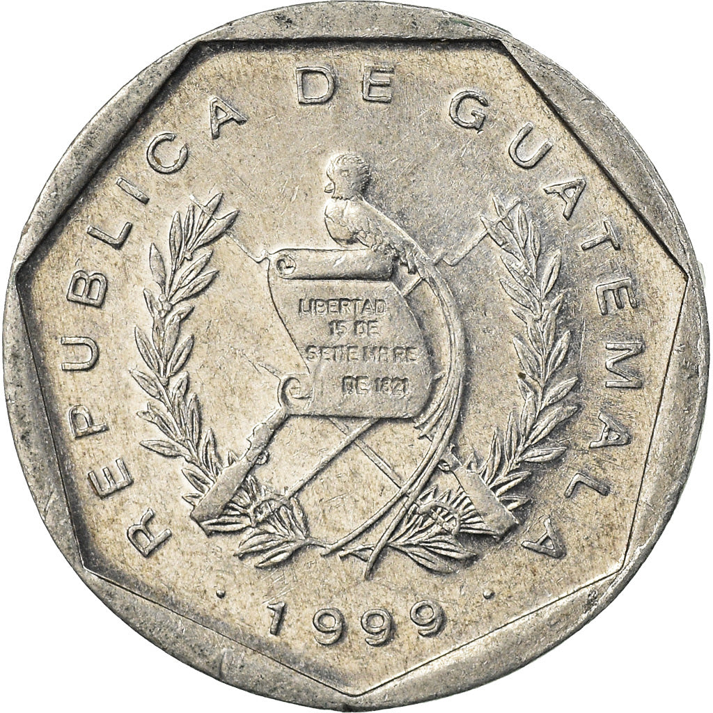 Coin, Guatemala, Centavo, Un, 1999, EF(40-45), Aluminum, KM:282