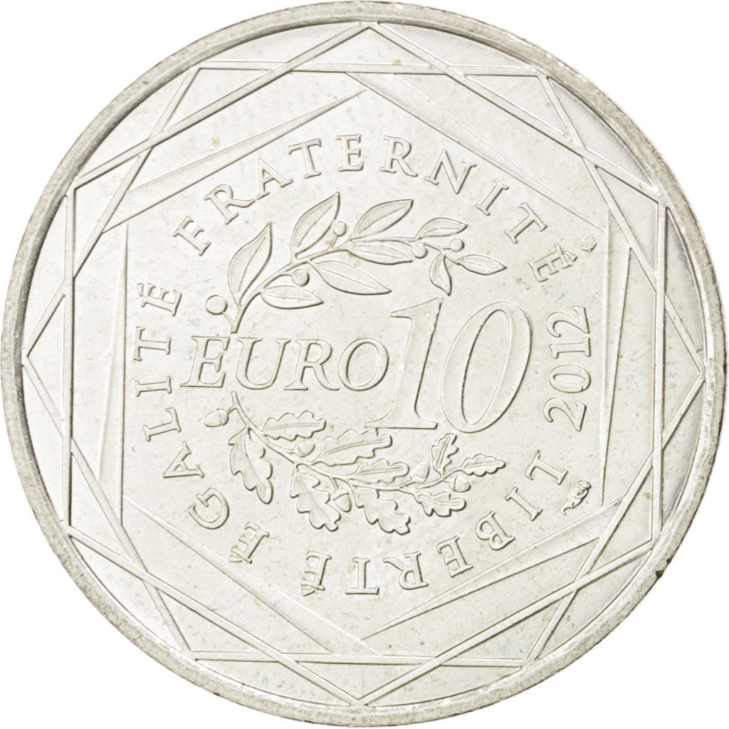 Francia, 10 Euro, 2012, SPL-, Argento, KM:1872