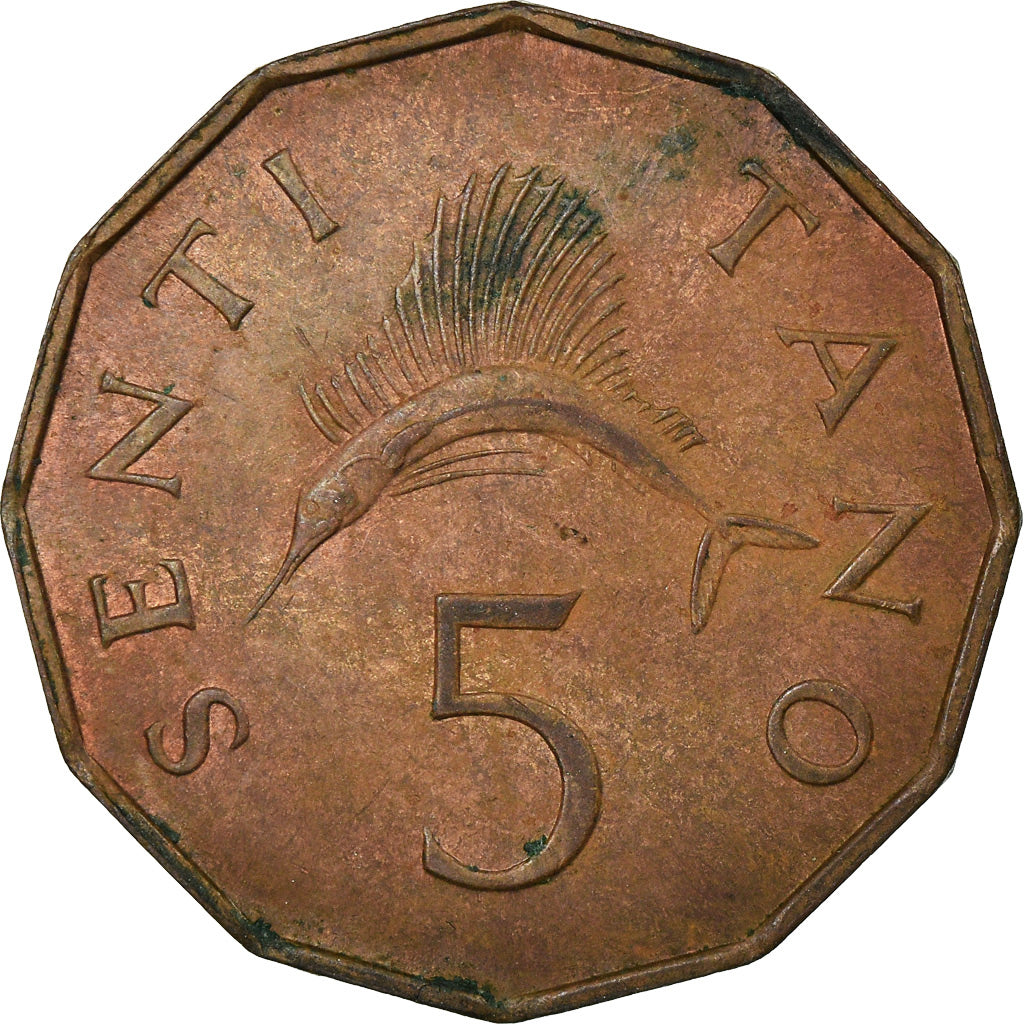 Coin, Tanzania, 5 Senti, 1966, VF(30-35), Bronze, KM:1