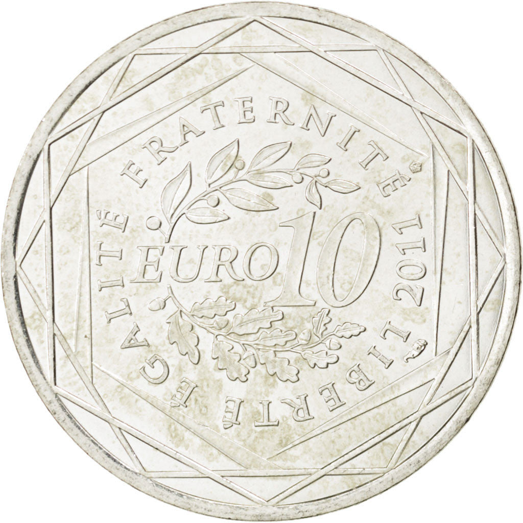 FRANCE, 10 Euro, 2011, Paris, KM #1750, AU(55-58), Silver, 29, 10.00