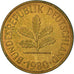 Coin, GERMANY - FEDERAL REPUBLIC, 5 Pfennig, 1980, Hambourg, EF(40-45), Brass