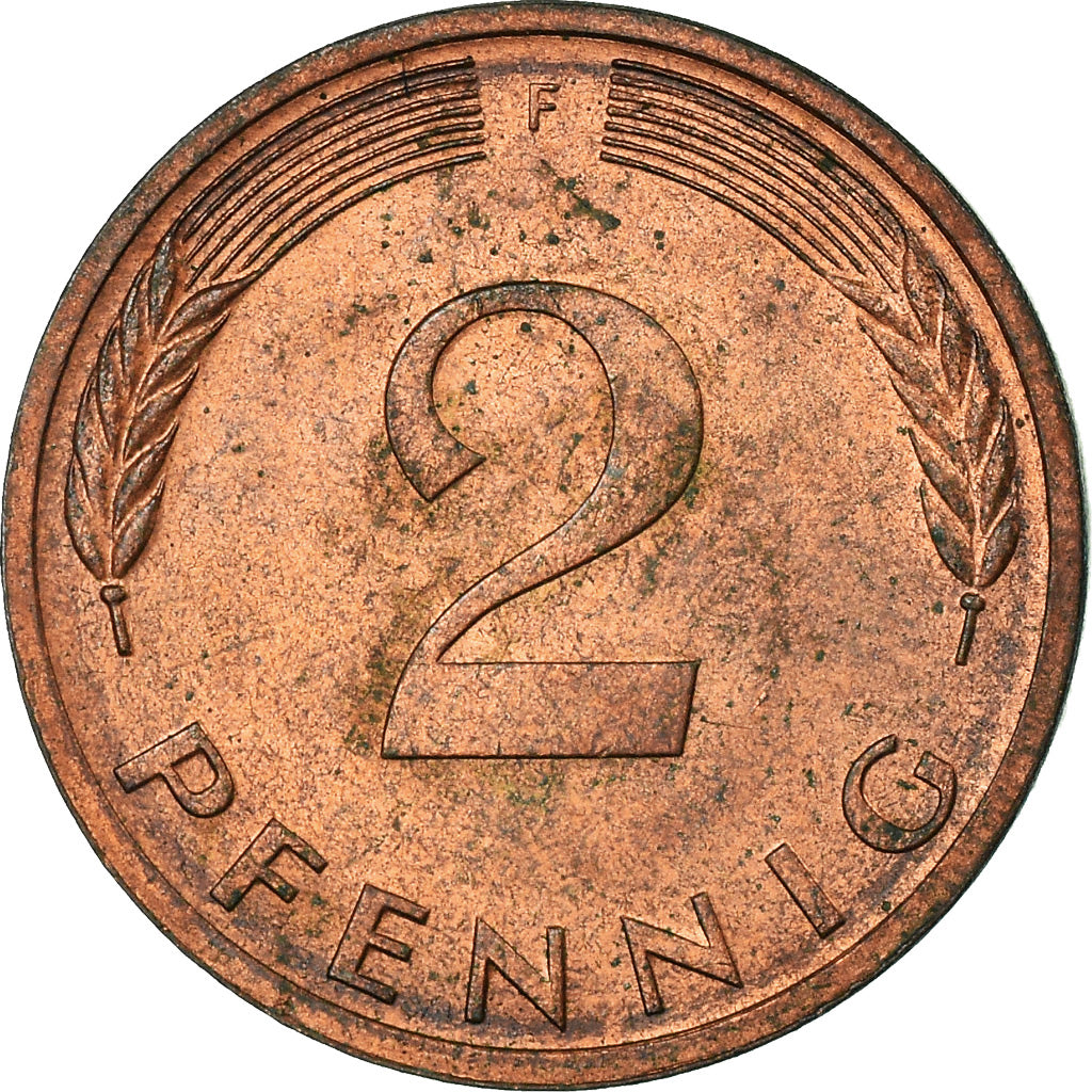 Moneta, GERMANIA - REPUBBLICA FEDERALE, 2 Pfennig, 1980, Stuttgart, BB, Acciaio