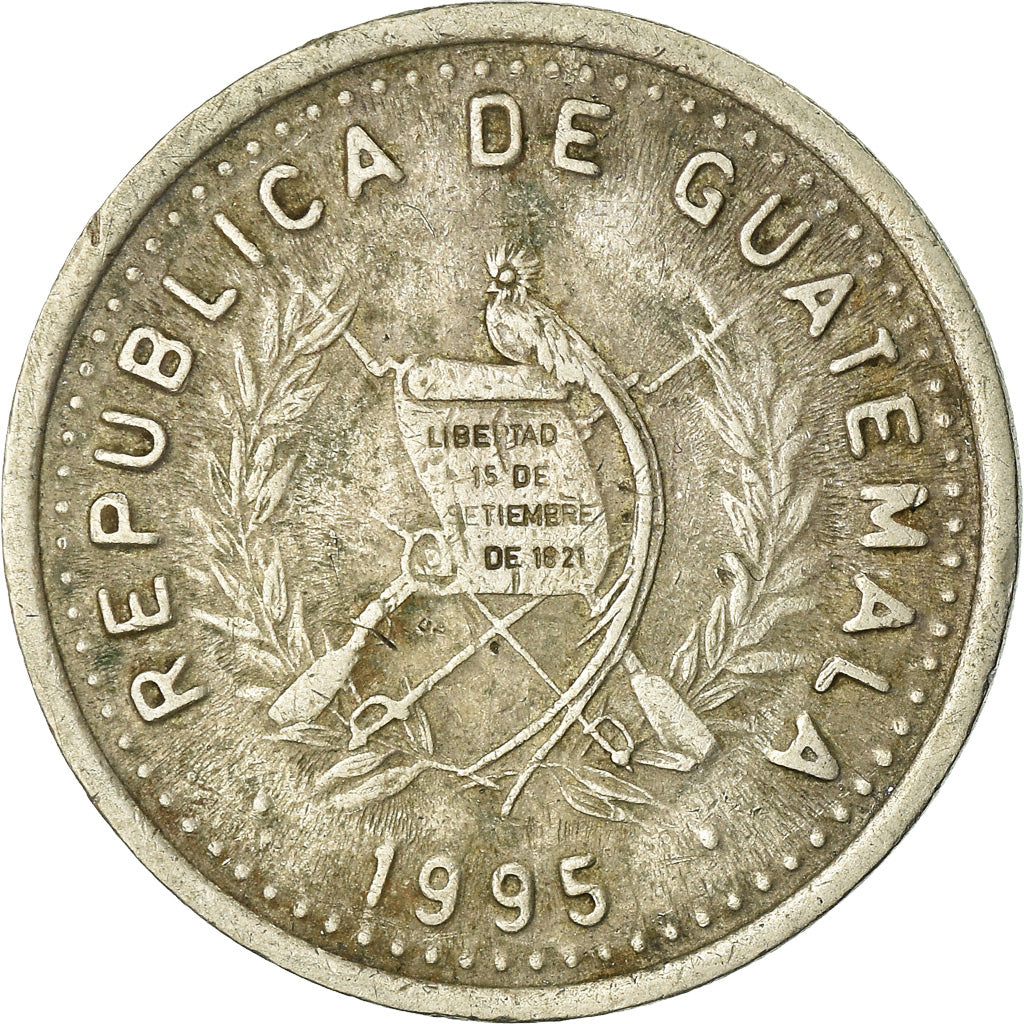 Coin, Guatemala, 10 Centavos, 1995, VF(30-35), Copper-nickel, KM:277.6