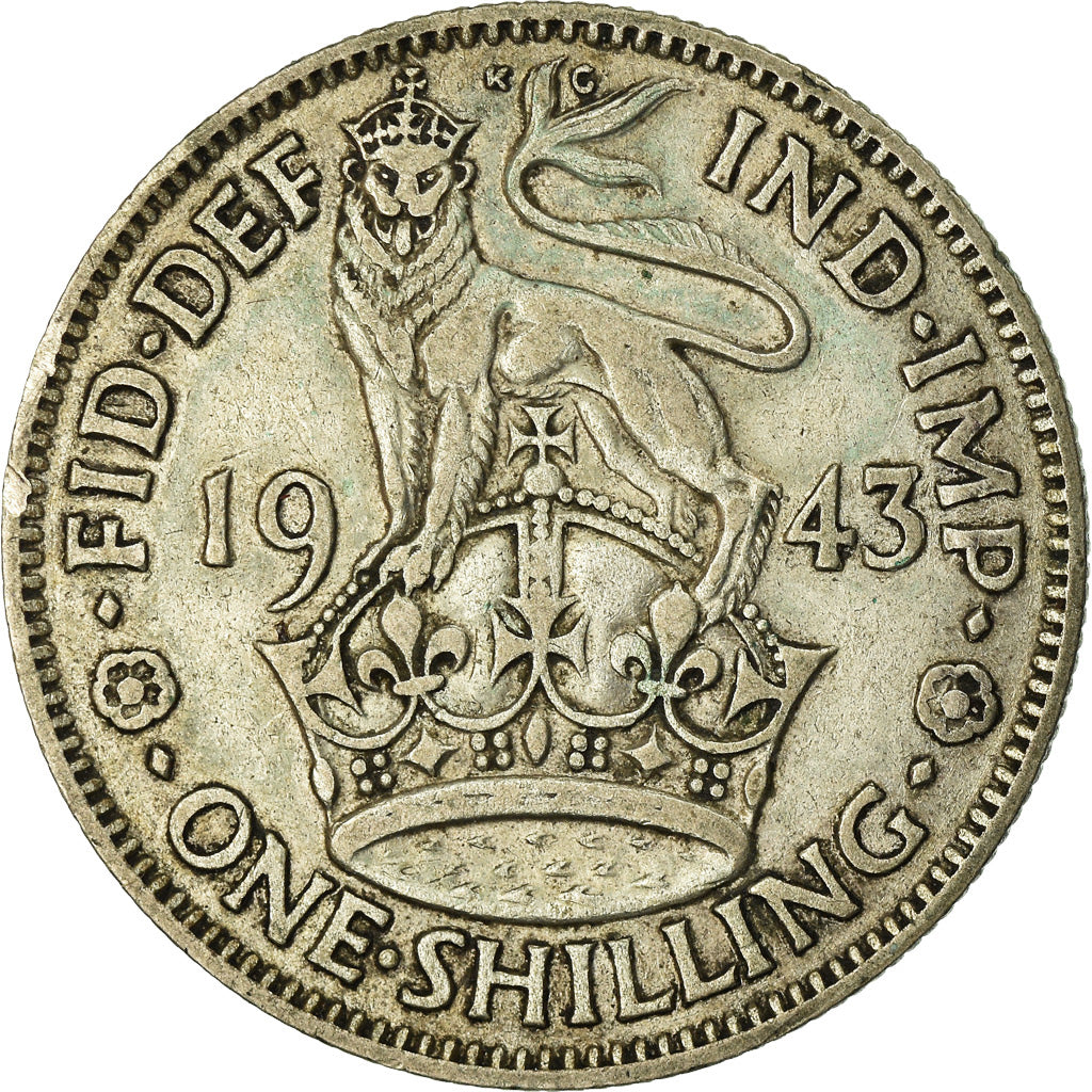 Münze, Großbritannien, George VI, Shilling, 1943, SS, Silber, KM:853