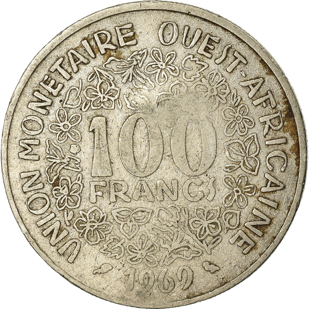 Munten, West Afrikaanse Staten, 100 Francs, 1969, FR+, Nickel, KM:4