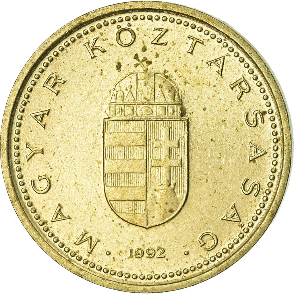 Moneta, Węgry, Forint, 1992, Budapest, EF(40-45), Mosiądz niklowy, KM:692