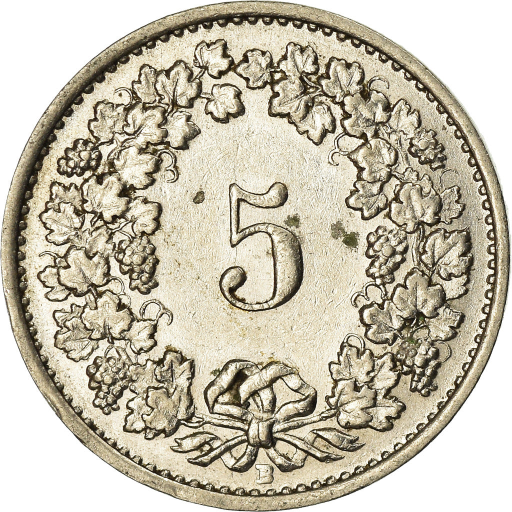 Coin, Switzerland, 5 Rappen, 1941, Bern, EF(40-45), Nickel, KM:26b