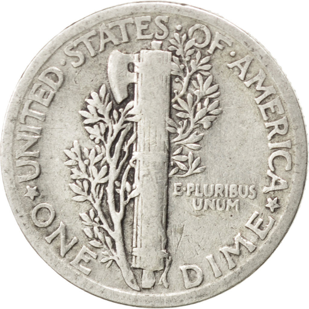 UNITED STATES, Mercury Dime, Dime, 1928, U.S. Mint, KM #140, VF(20-25), Silver,.
