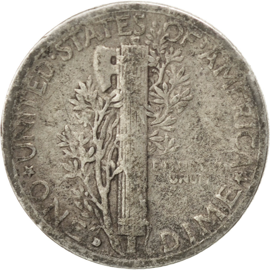 UNITED STATES, Mercury Dime, Dime, 1931, U.S. Mint, KM #140, VF(30-35), Silver,.
