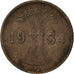 Munten, Duitsland, Weimarrepubliek, Reichspfennig, 1934, Berlin, ZF, Bronze