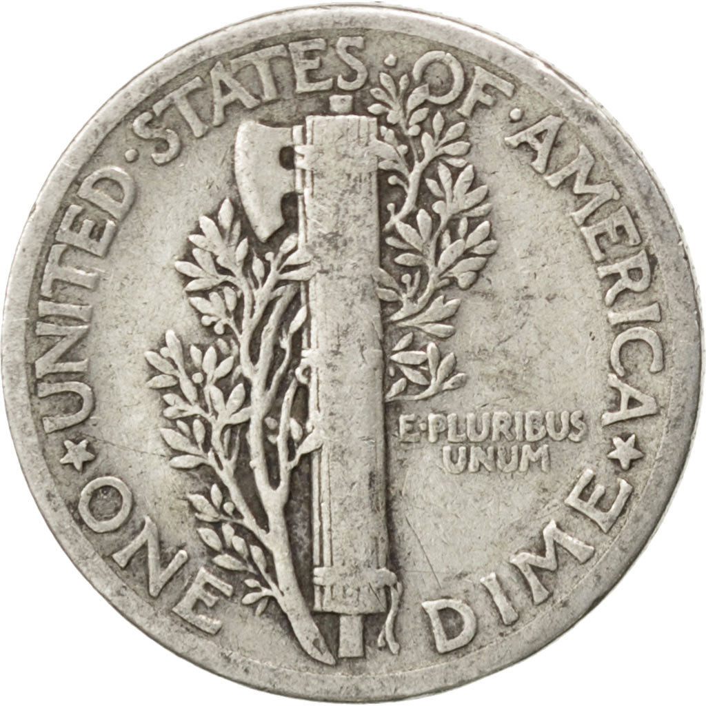UNITED STATES, Mercury Dime, Dime, 1926, U.S. Mint, KM #140, VF(30-35), Silver,.