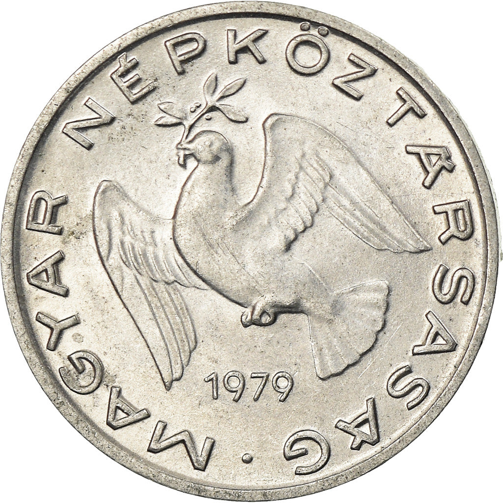 Moneta, Węgry, 10 Filler, 1979, Budapest, AU(55-58), Aluminium, KM:572