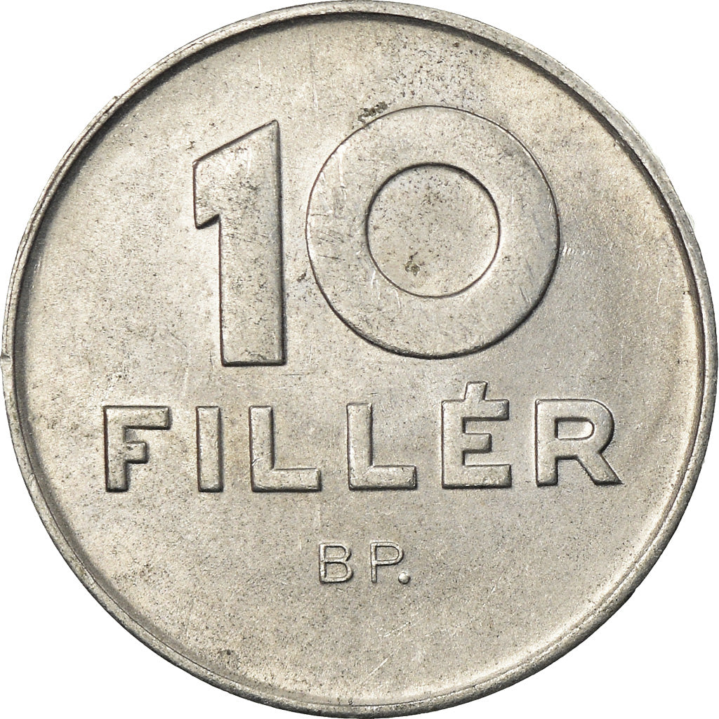 Moneta, Węgry, 10 Filler, 1979, Budapest, AU(55-58), Aluminium, KM:572