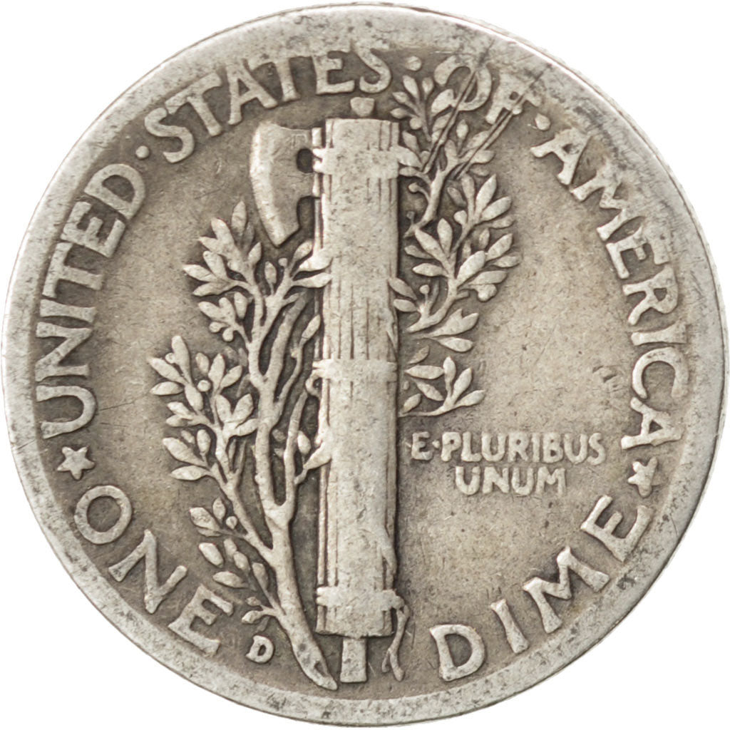 UNITED STATES, Mercury Dime, Dime, 1937, U.S. Mint, KM #140, EF(40-45), Silver,.
