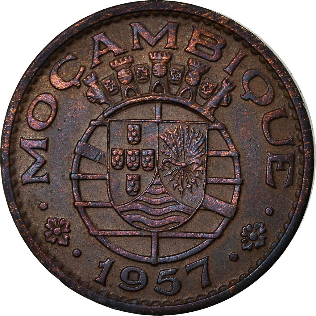 Coin, Mozambique, Escudo, 1957, EF(40-45), Bronze, KM:82