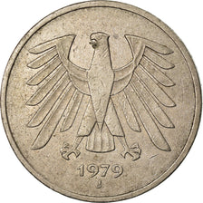 Coin, GERMANY - FEDERAL REPUBLIC, 5 Mark, 1979, Hambourg, EF(40-45)