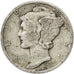 UNITED STATES, Mercury Dime, Dime, 1937, U.S. Mint, KM #140, EF(40-45), Silver,.