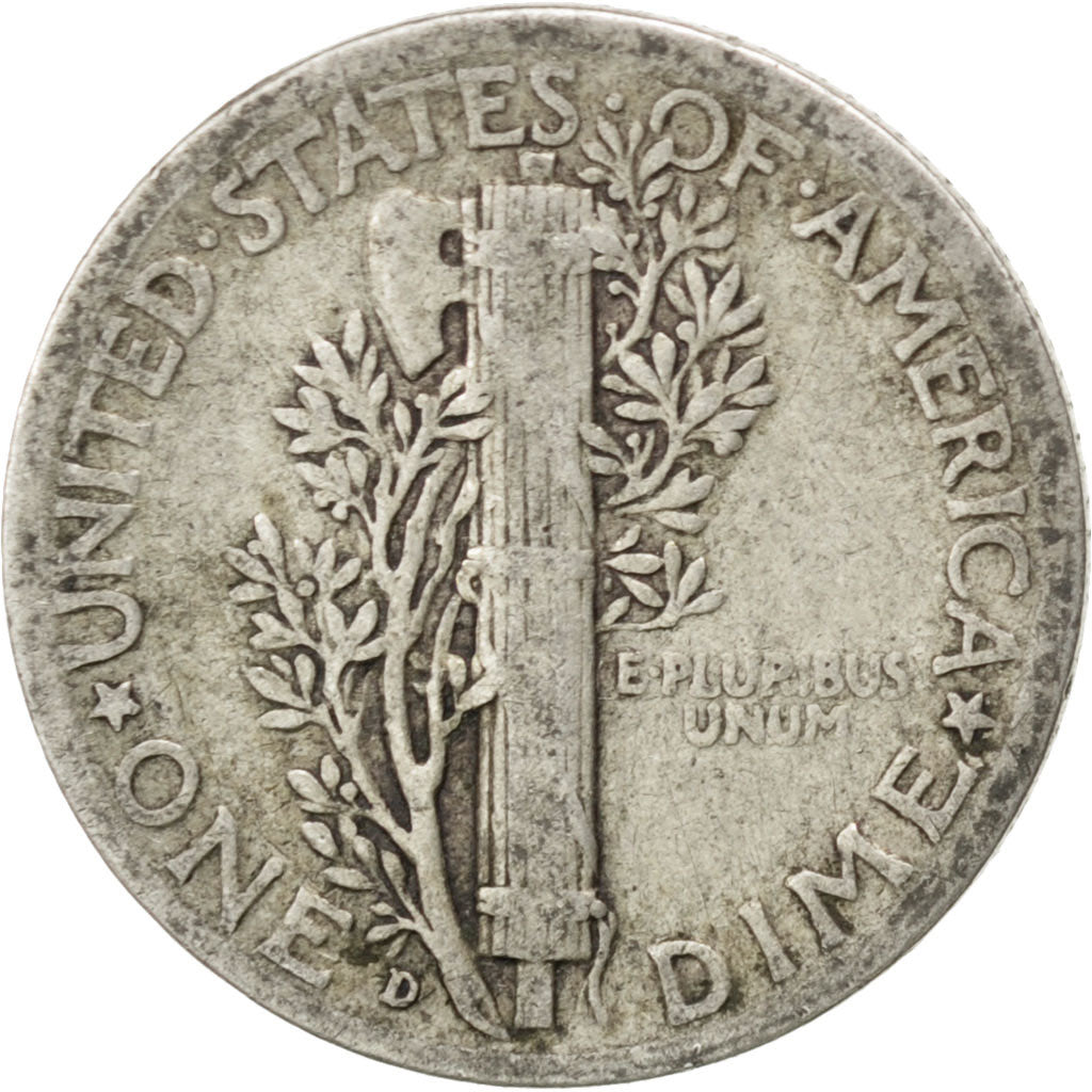 UNITED STATES, Mercury Dime, Dime, 1937, U.S. Mint, KM #140, EF(40-45), Silver,.