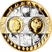 Monaco, Medal, L'Europe, Monaco, Politics, Society, War, MS(65-70), Silver